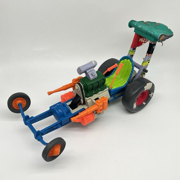 Vtg TMNT 1990 Playmates SEWER DRAGSTER & Leonardo Teenage Mutant Ninja Turtles - Picture 3 of 16